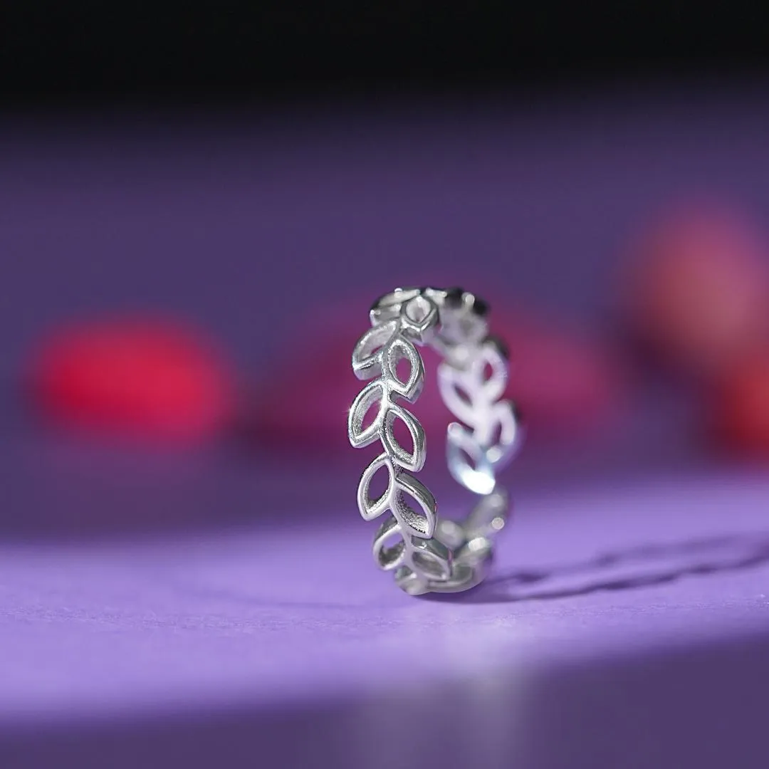 silver vine elegance ring