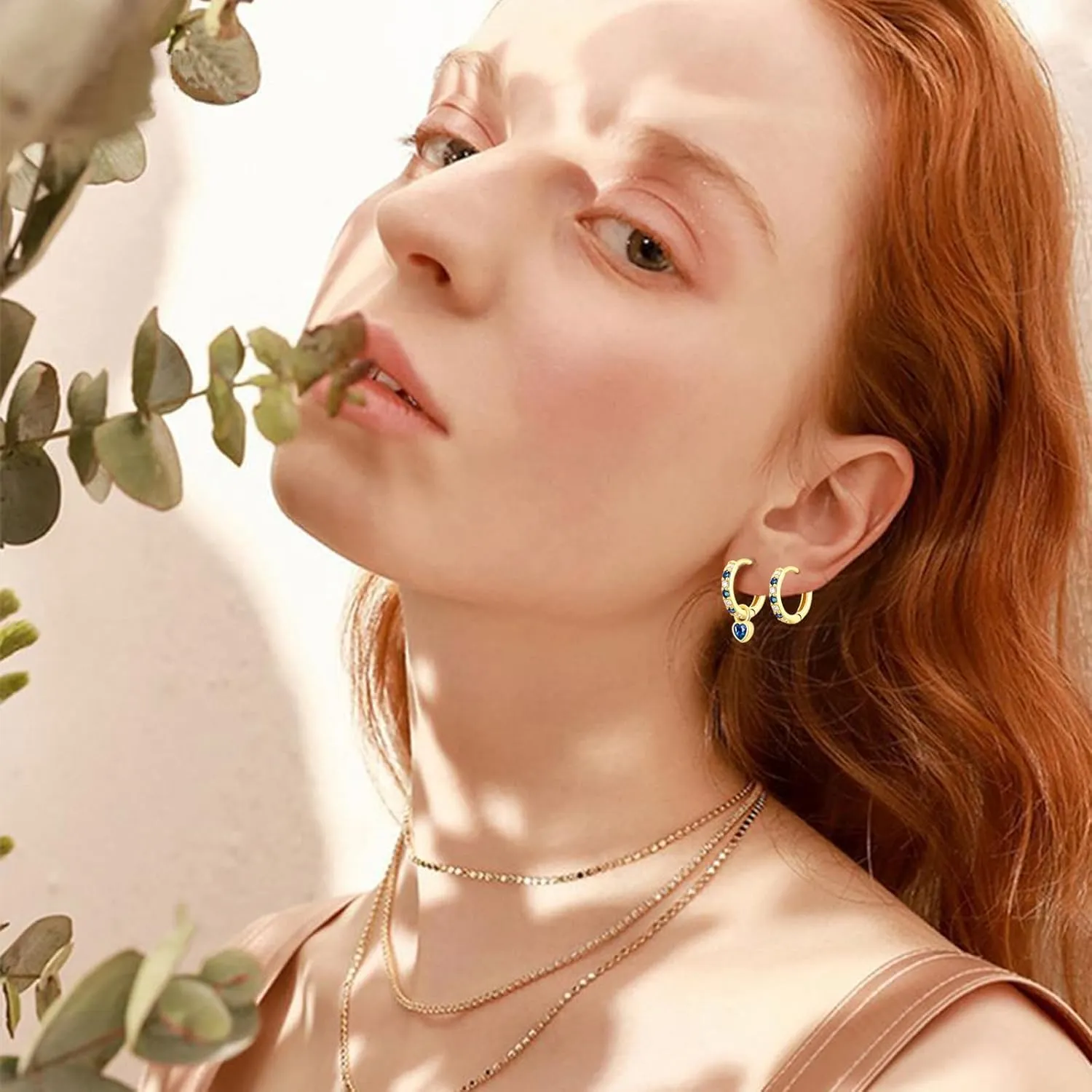 Small Gold Huggie Hoop Earrings For Women Emerald Green Earrings With Green Heart Drop Gold Plated Hoop Earrings Hypoallergenic Cubic Zirconia Dangle Green Jewelry For Gift