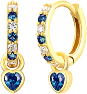 Small Gold Huggie Hoop Earrings For Women Emerald Green Earrings With Green Heart Drop Gold Plated Hoop Earrings Hypoallergenic Cubic Zirconia Dangle Green Jewelry For Gift