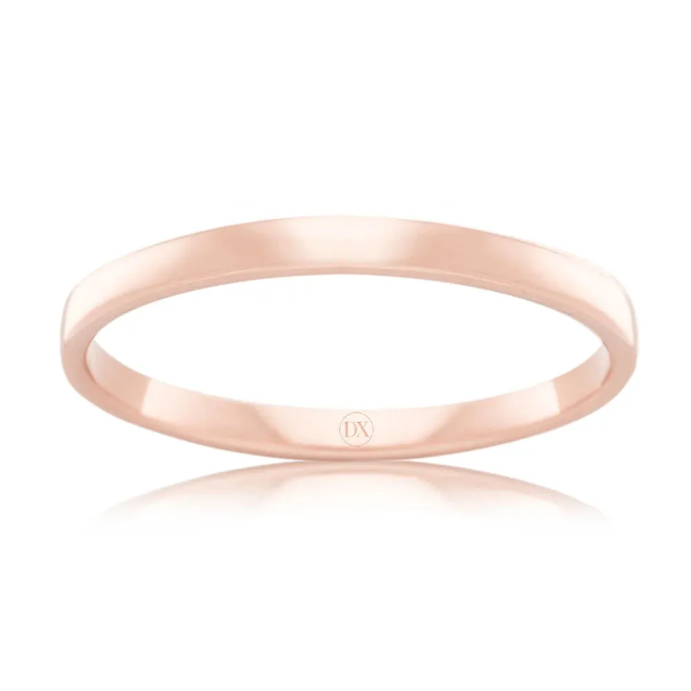 Soft Dome 2.5mm - 9ct Rose Gold