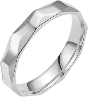 Stackable Stainless Steel Multi-faceted Rhombus Rings for Women Engagement Wedding Bands Minimalist Jewelry Gifts