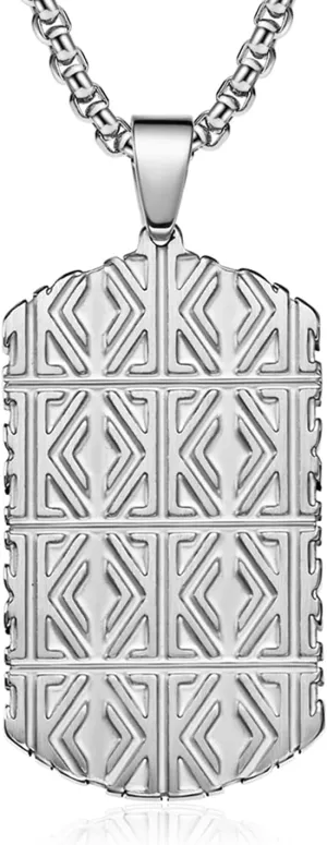 Stainless Steel Dog Tags Cross Necklaces for Men Cross Necklace Military Chain 24 Inch Pendant for Mens