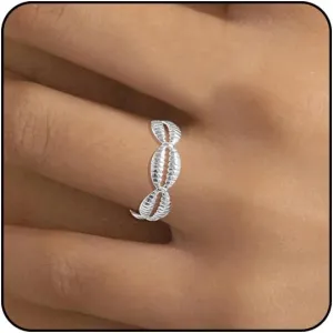 Starfish Ring Gold Seashell Ring Adjustable Chunky Gold Rings That Don't Tarnish Beach Rings for Women Gold Chunky Rings Silver Statement Rings Gold Silver Rings for Women Ocean Ring