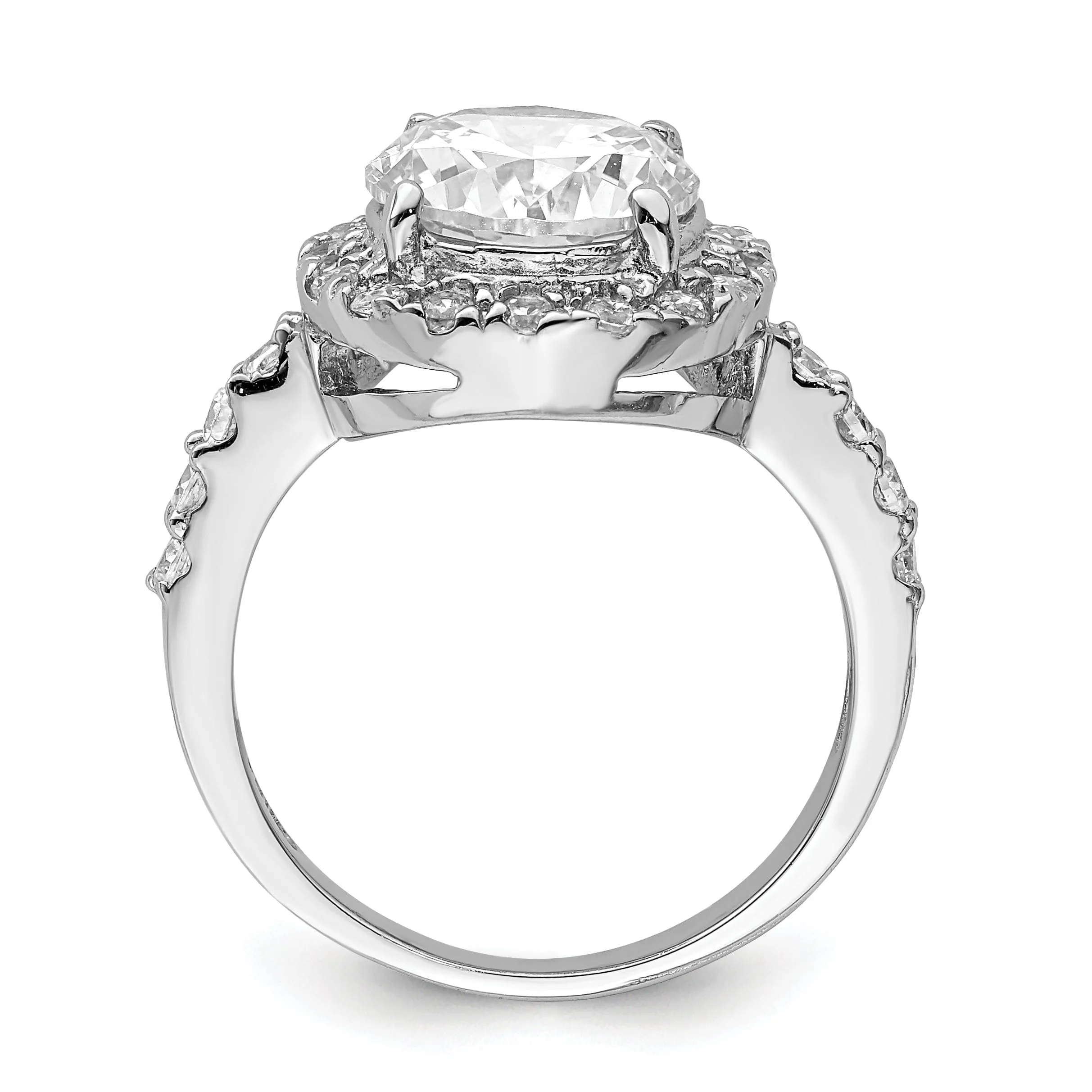 Sterling Silver Fancy Cubic Zirconia Ring