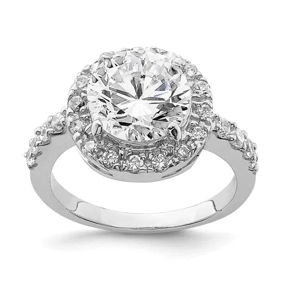 Sterling Silver Fancy Cubic Zirconia Ring