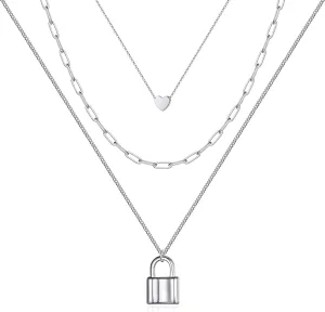 TianBo Layered Necklace Dainty Disc Chokers Necklace 14K Gold Plated Y Pendant Multilayer Bar Adjustable Layering Necklace for Women