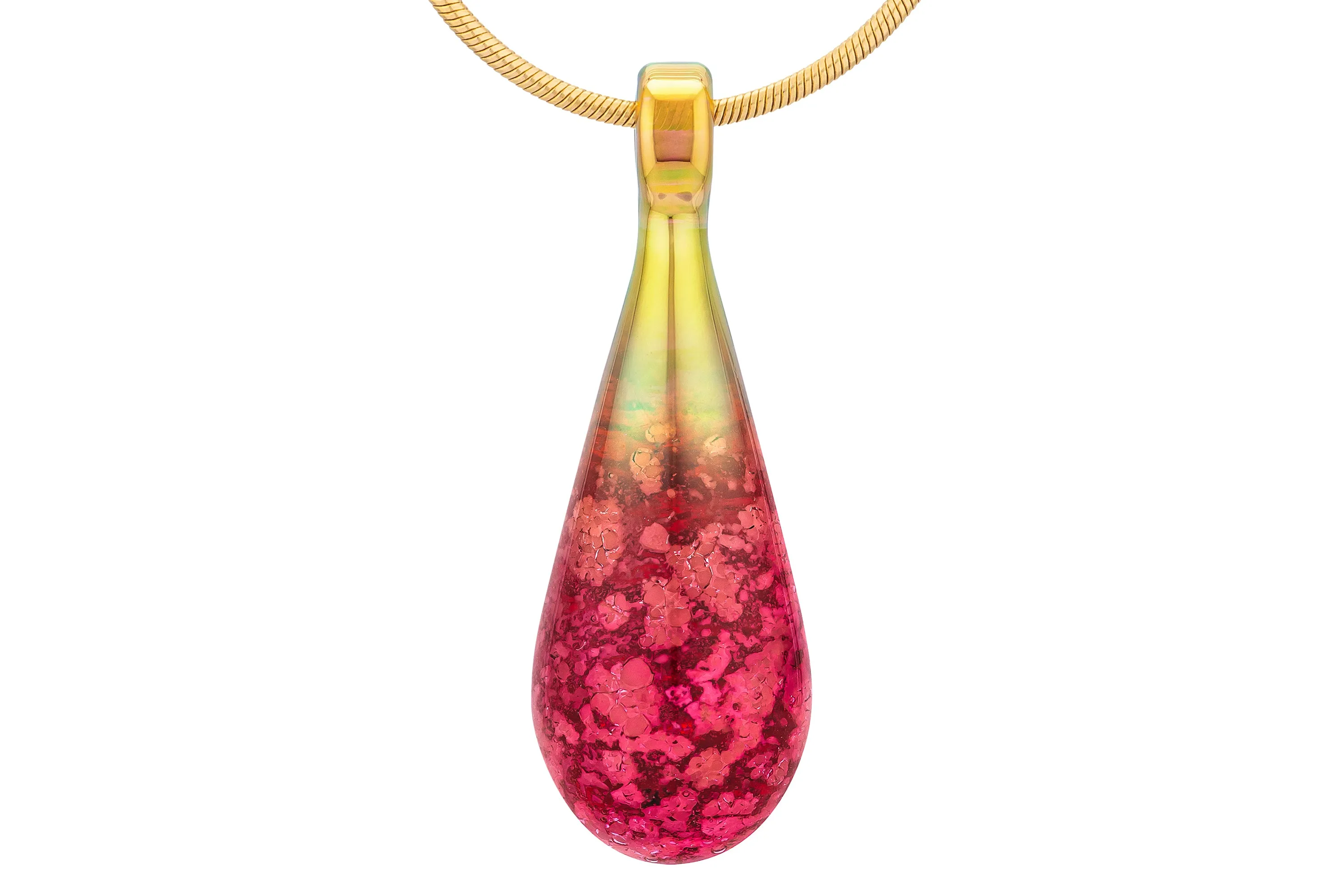 Tourmaline Drop Pendant with Infused Ash