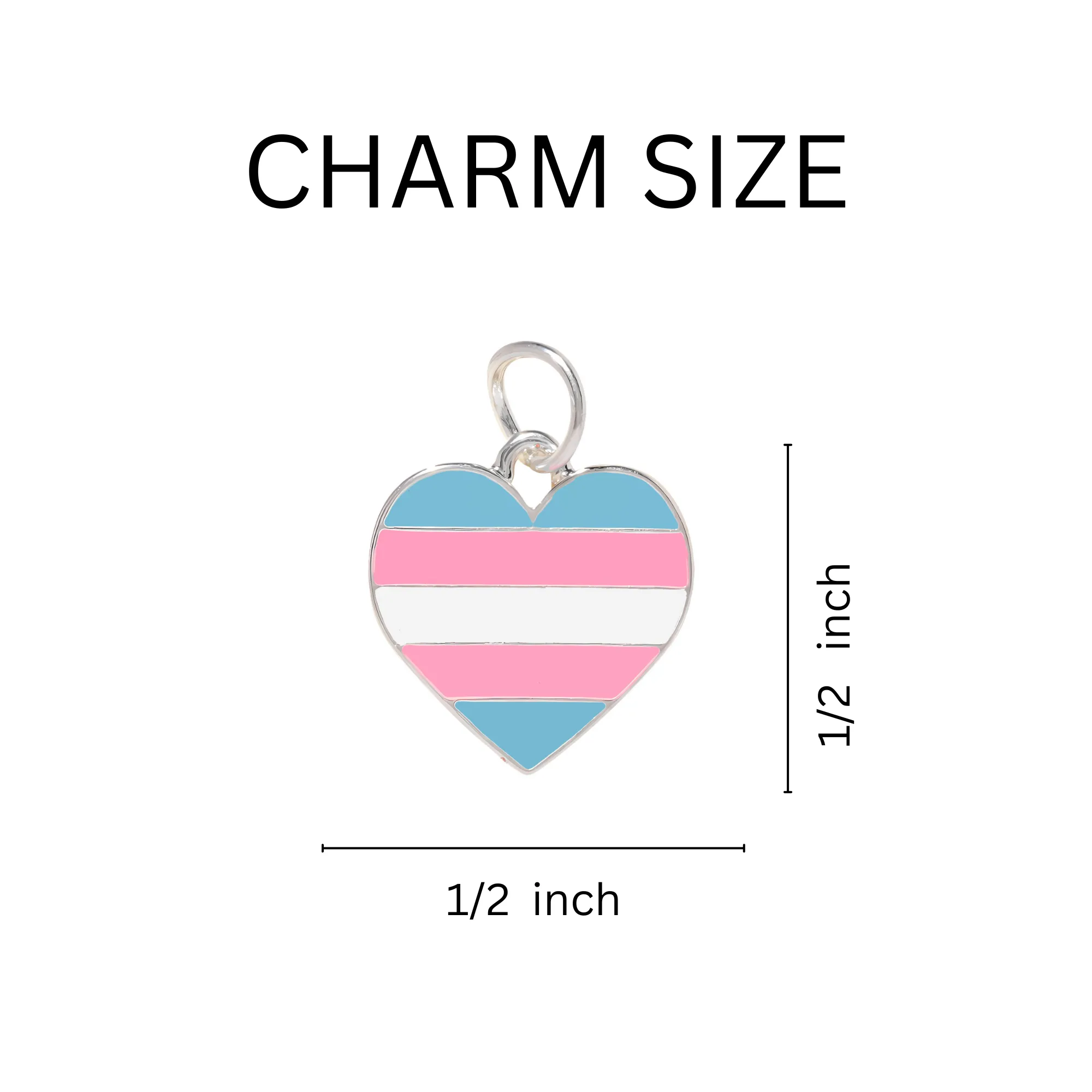 Transgender Heart Flag Black Cord Necklaces