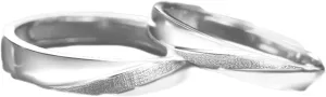 Unique Promise Rings for Couples, Engagement Rings for Couples Adjustable Custom 925 Sterling Silver Simple Matte Ring