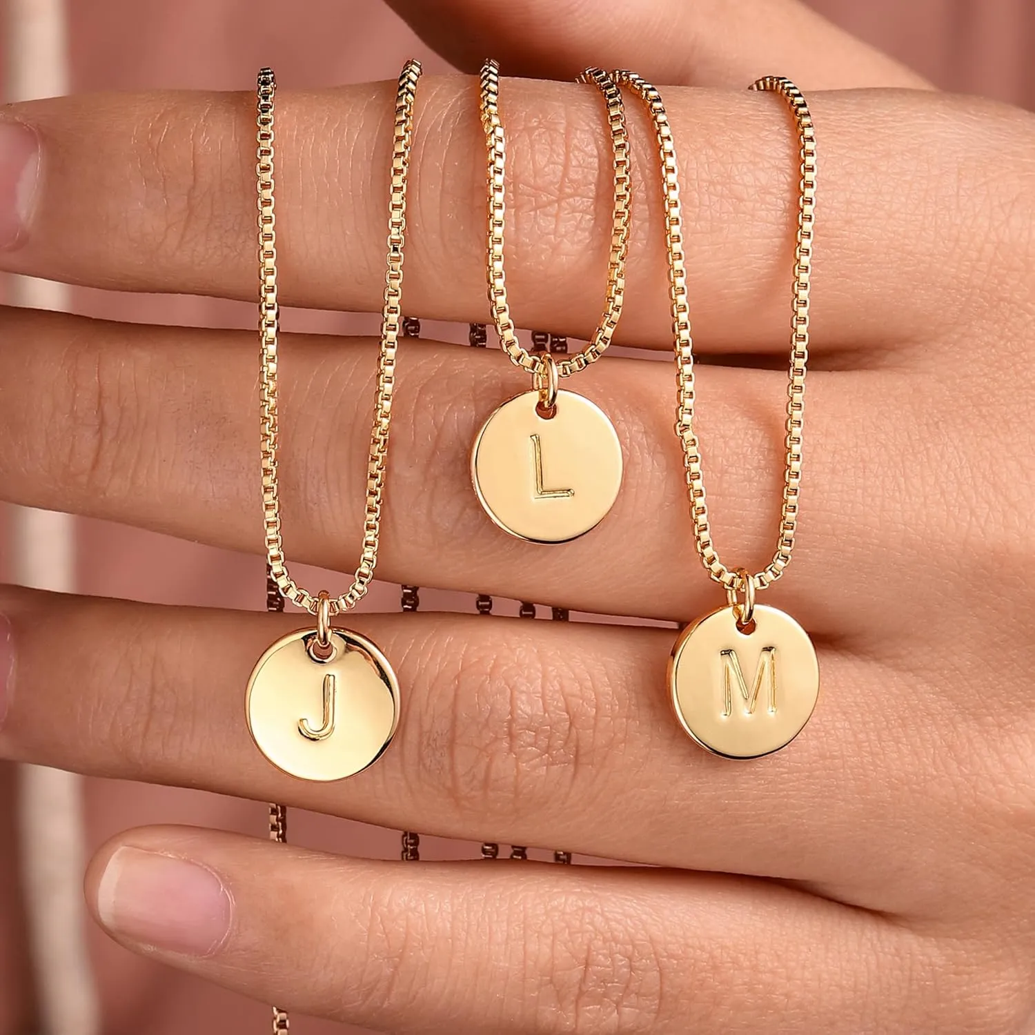 Ursteel Dainty Initial Necklaces for Women Trendy - Layered Pendant Necklace, Gold Pearl Initial Necklace, Letter Chain Necklace, Gold Jewelry for Women, Personalized Gifts for Women