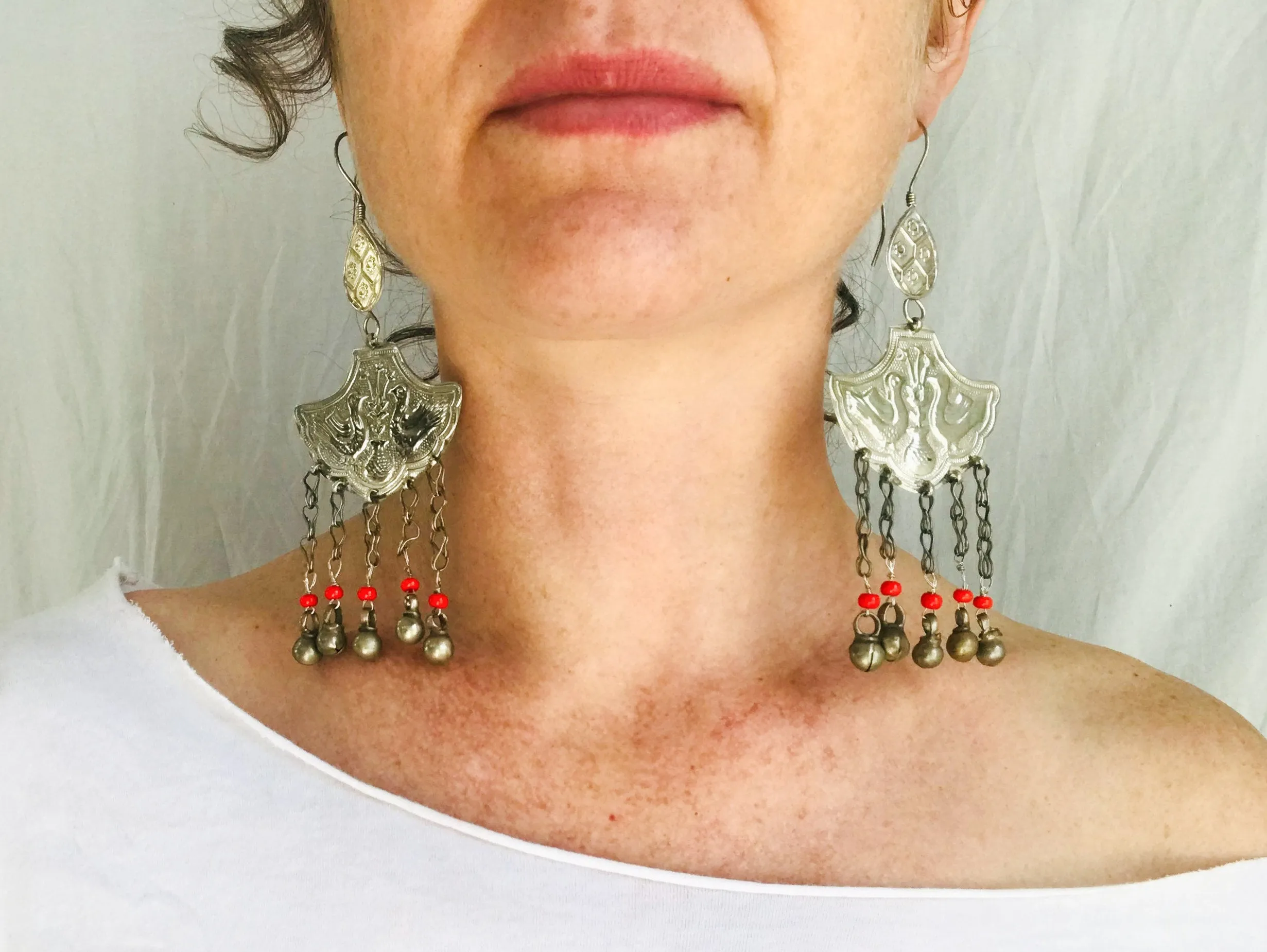 Uzbek Bukhara Bird Earrings. Made from Old Molds. Romantic Beauties