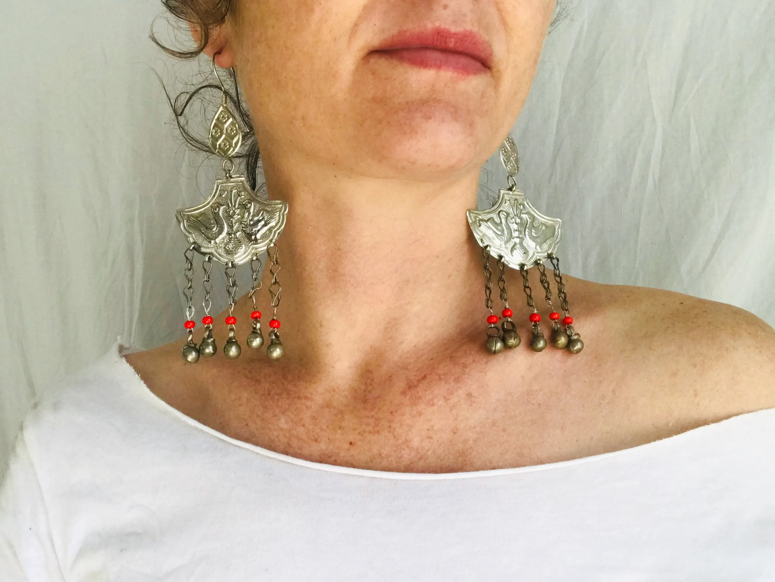 Uzbek Bukhara Bird Earrings. Made from Old Molds. Romantic Beauties