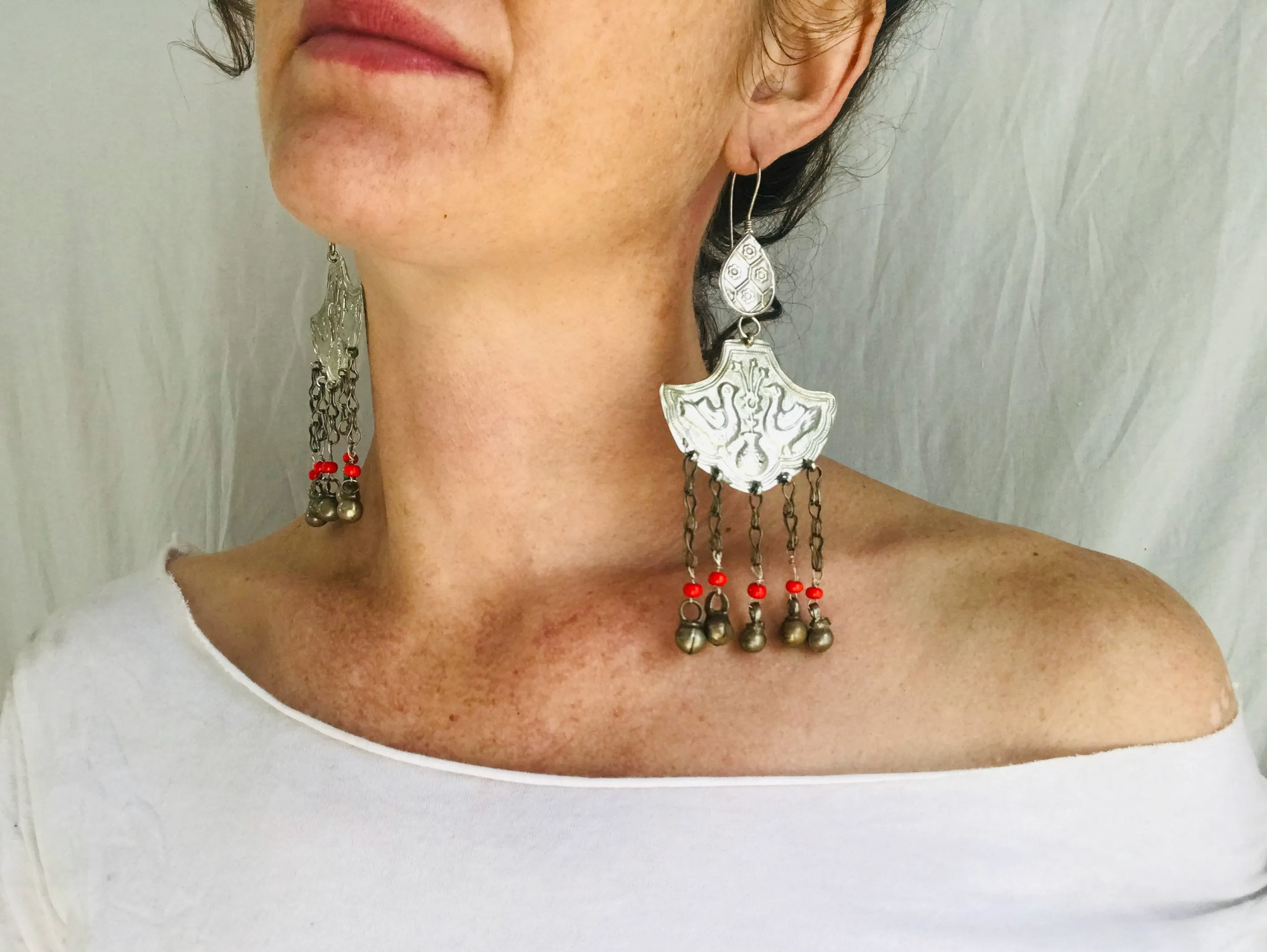 Uzbek Bukhara Bird Earrings. Made from Old Molds. Romantic Beauties