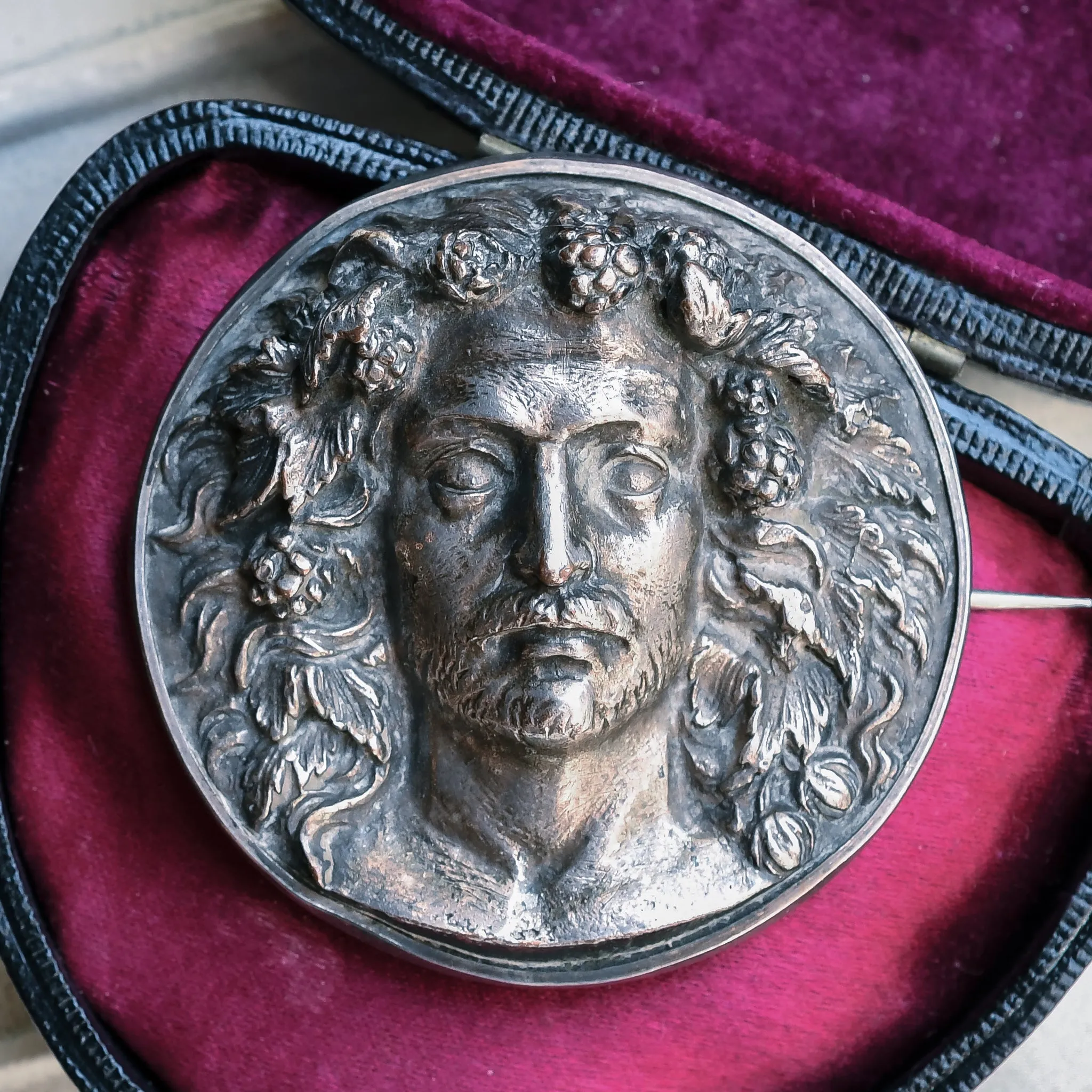 Victorian Dionysus/Bacchus Cameo Brooch