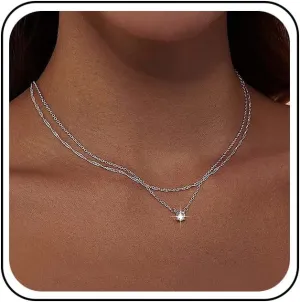 Vintage Layered Crystal Choker Necklace Cubic Zirconia Pendant Necklace Gold Rhinestone Chain Necklace Round Diamond Necklaces Jewelry for Women