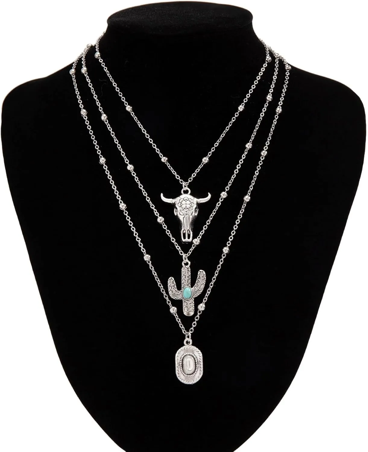 Western Necklaces for Women Charm Necklace Western Outfit for Women Cowboy Cowgirl Boots Hats Charms Country Concert Outfits