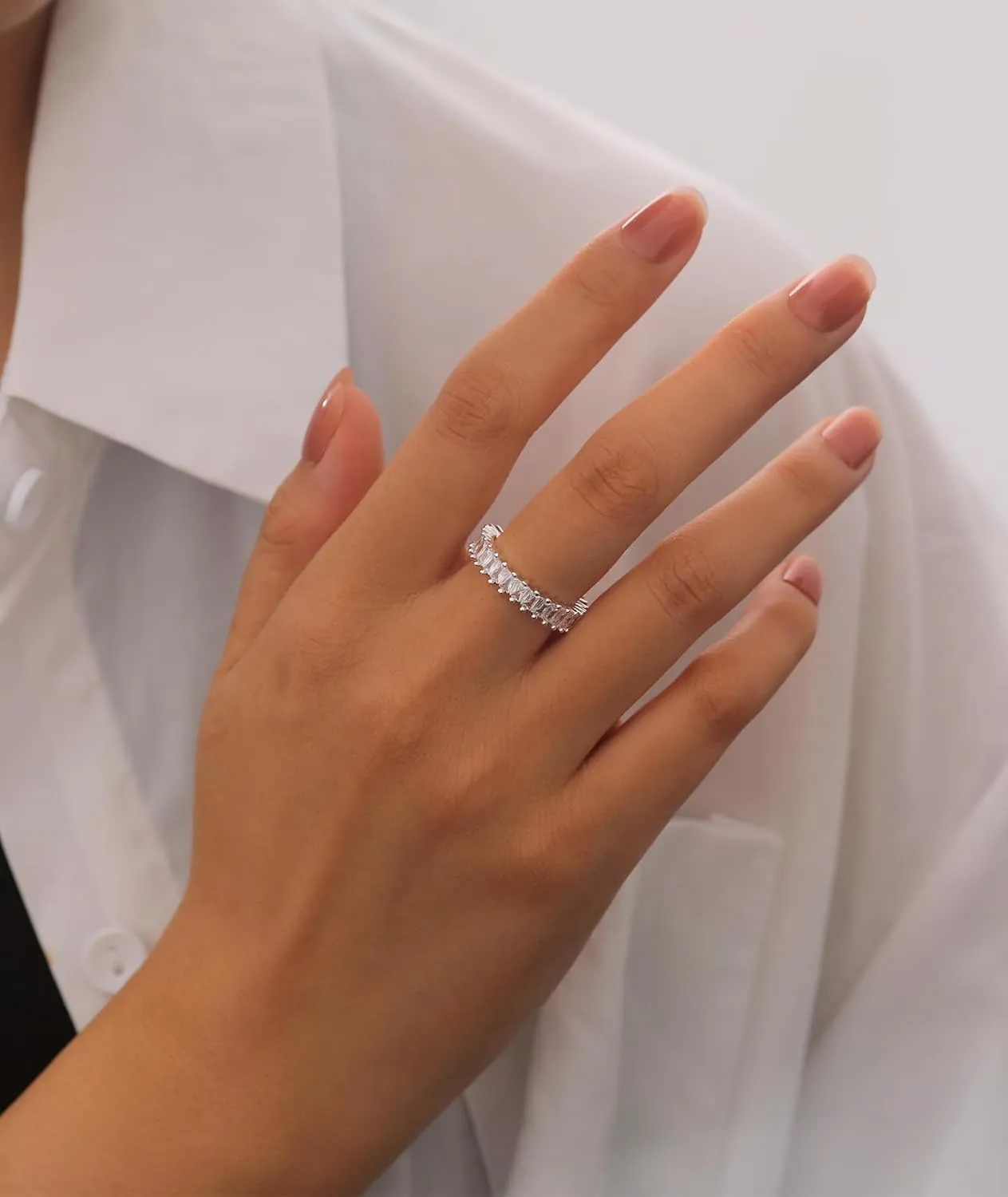 WFYOU Gold Rings for Women Non Tarnish 8PCS 14K Gold Plated Stacking Ring for Women Band Simple Cute Stackable Knuckle Silver Rings for Women Dainty Gold Statement Ring Set Size 4-11 Jewelry