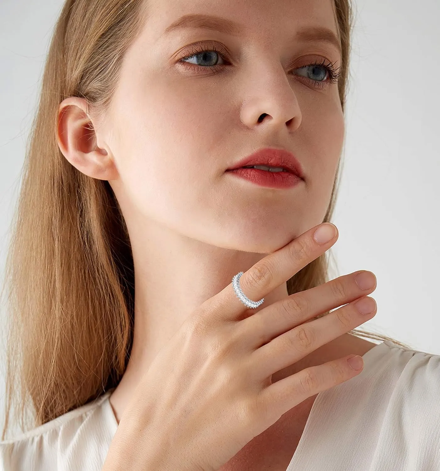 WFYOU Gold Rings for Women Non Tarnish 8PCS 14K Gold Plated Stacking Ring for Women Band Simple Cute Stackable Knuckle Silver Rings for Women Dainty Gold Statement Ring Set Size 4-11 Jewelry