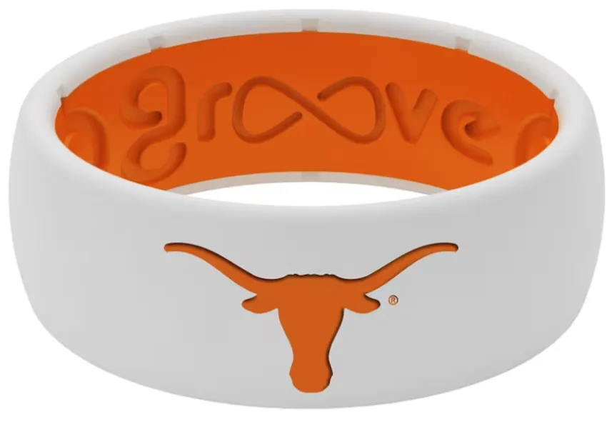 White Texas Groove Ring