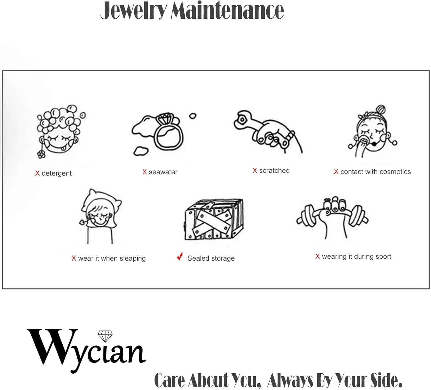 Wycian Birthstone Rings, Natural Diamond Anniversary Ring Star White Round Diamond Stackable for Women Anniversary Promise Ring for Gf