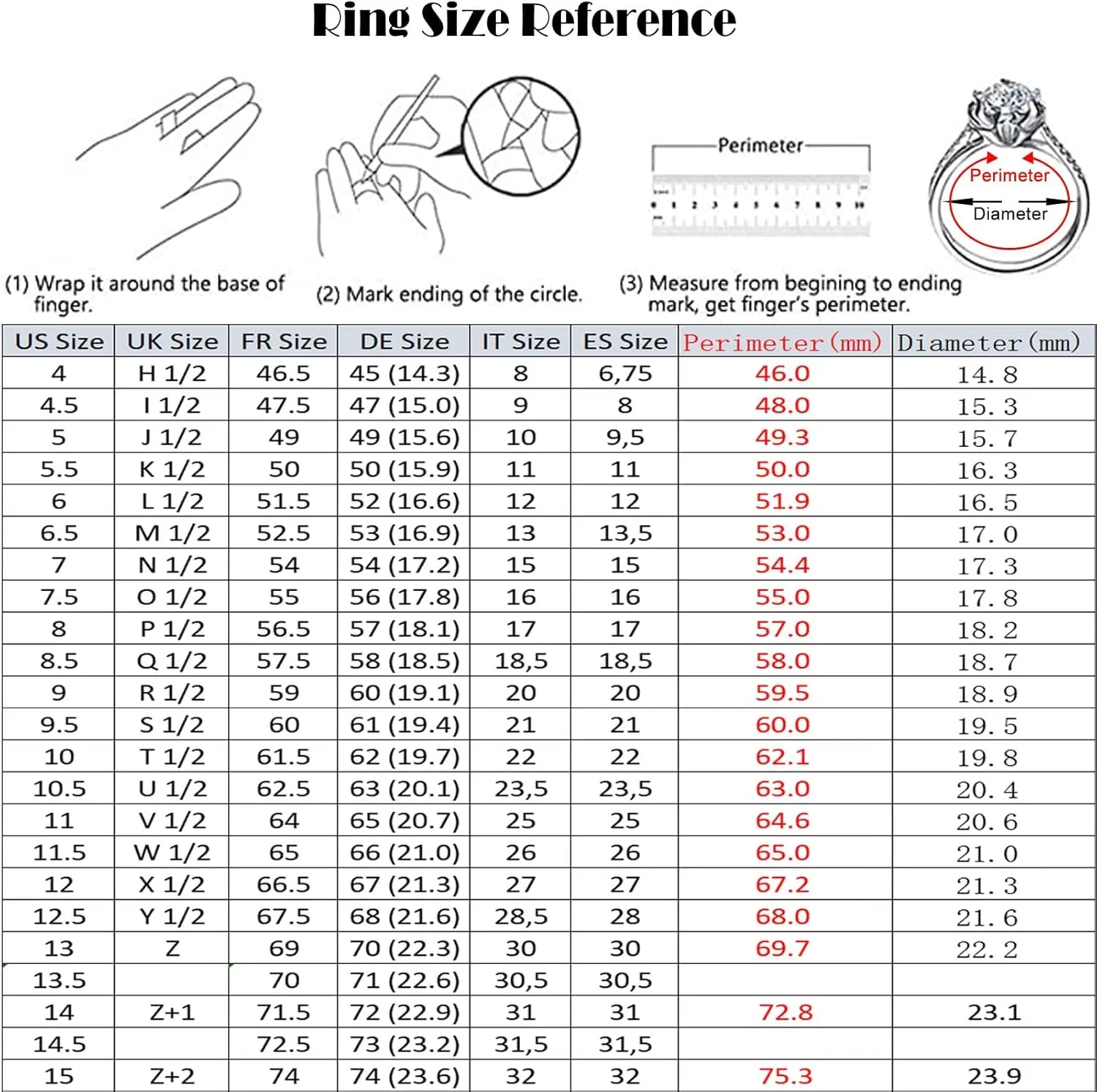 Wycian Birthstone Rings, Natural Diamond Anniversary Ring Star White Round Diamond Stackable for Women Anniversary Promise Ring for Gf