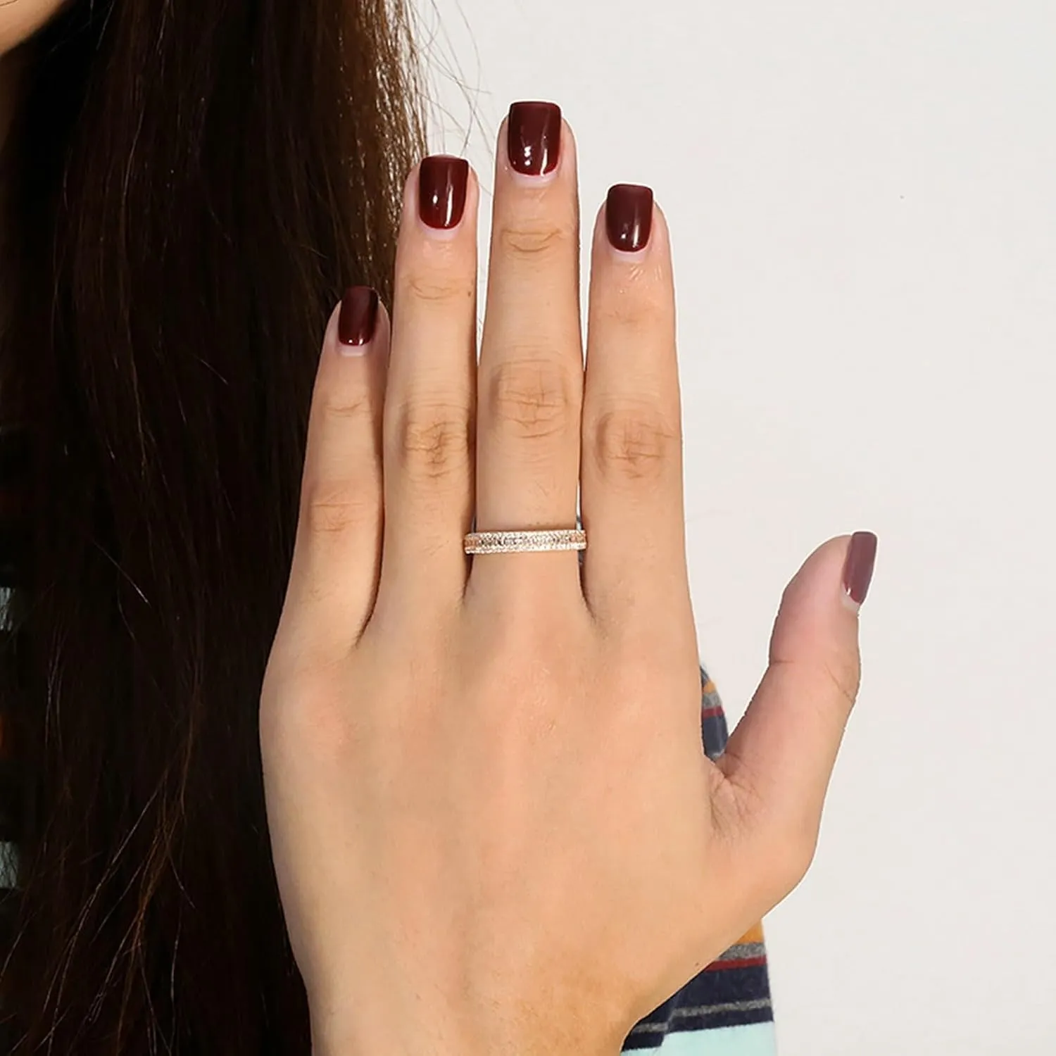 Wycian Customizable Ring, 18K Gold Rings for Women Diamond Stackable Knuckle for bff Auntie Valentines Day Jewelry