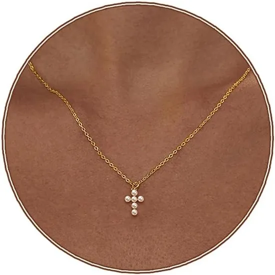Zeffy Pearl Necklace 4MM/6MM/8MM Dainty Round Imitation Pearl Choker Necklace Wedding Pearl Necklace Delicate Jewelry for Women Simple Bridesmaid Jewelry Gifts